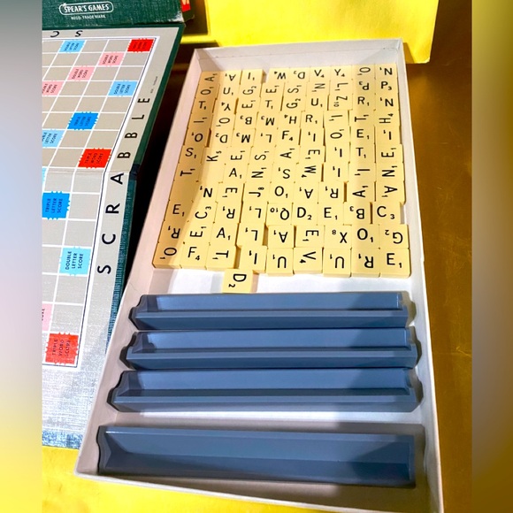 SCRABBLE BOARD GAME VINTAGE 1955 SPEAR’S GAME MADE IN ENGLAND  COMPLETE - Picture 3 of 16